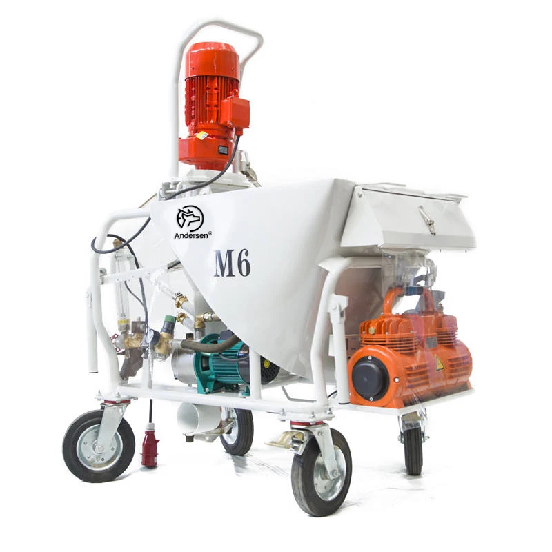 M6 Electric Mortar Spray Machine from China High Efficiency with Pump Motor Engine Core Components Plaster Application New Used