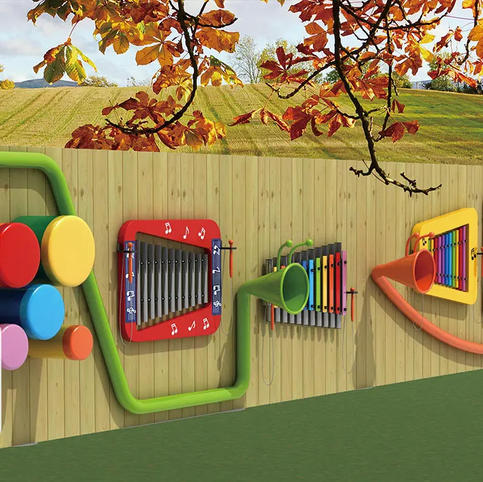 Aluminium Alloy Assembled Outdoor Musical Instrument Wall Xylophone Glockenspiel Percussion Play Kids Music Toy