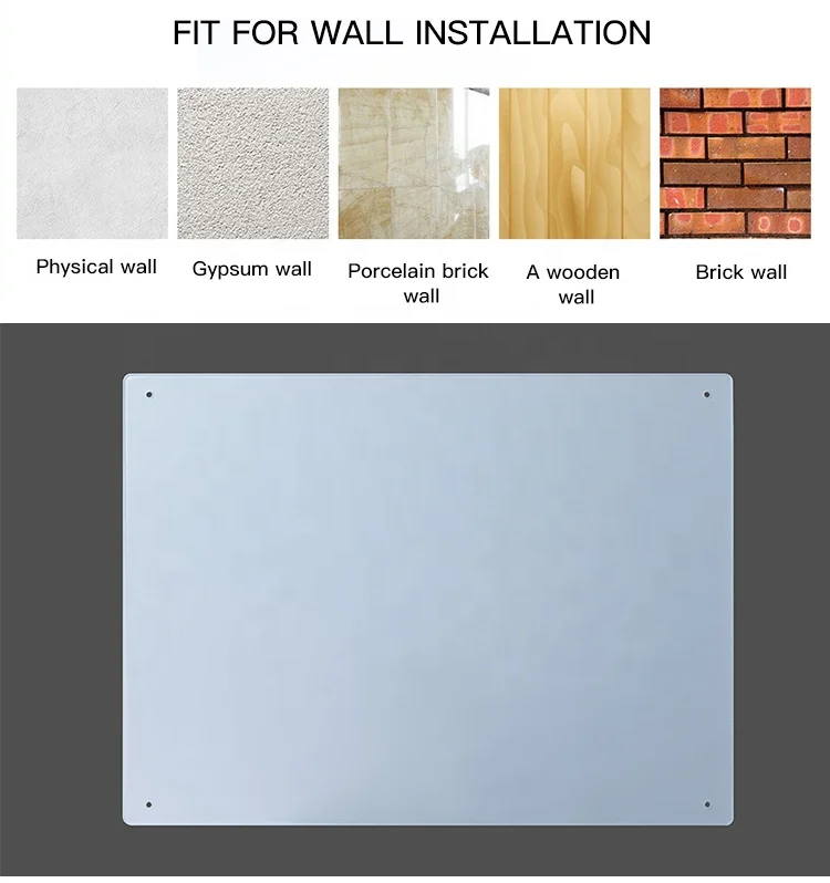 
Tempered Glass Whiteboard Household Blackboard Hanging Wall-mounted Magnetic Writerboard Conference Office 