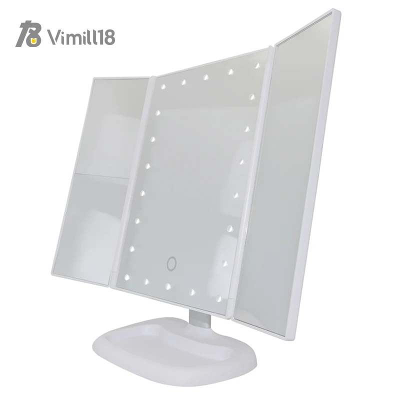 Wholesale LED light makeup mirror, USB power input LED makeup mirror, high quality makeup mirror with light