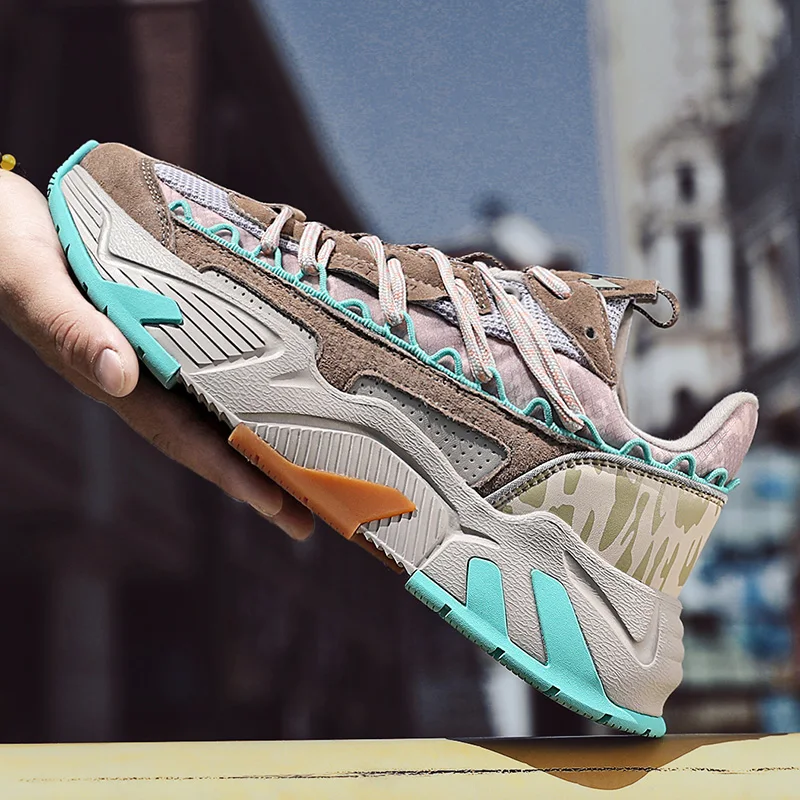 Dropshipping Custom Logo Top Quality Men Sports Footwear Outdoor Trendy Chunky Sneaker Fashion Male Walking Style Shoes