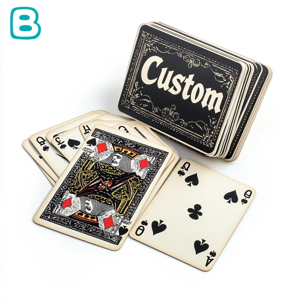 Custom High Quality Various Sizes Printed Logo PVC and Paper Poker Player Cards Professional Poker Game Wholesale Sales
