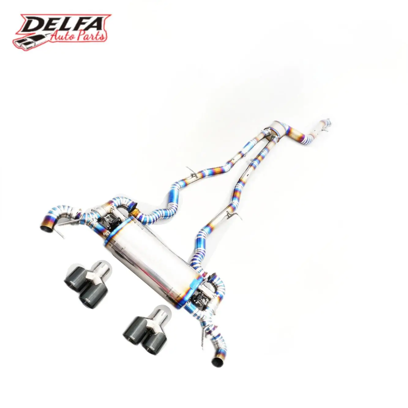 Высококачественная титановая система автомобильного двигателя Delfa выхлопная для BMW 530/540/540i G30/G38 2 0 T/3 T B48 2017-2023