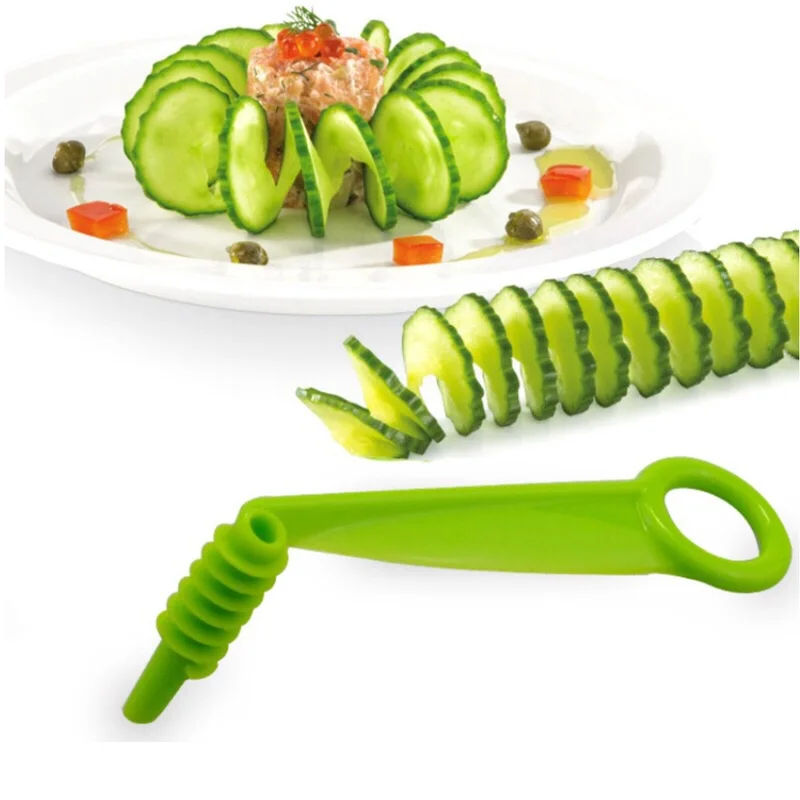 Cucumber spiral slicer fruit and vegetable rotating slicing multifunctional vegetable cutter creative peeling knife
