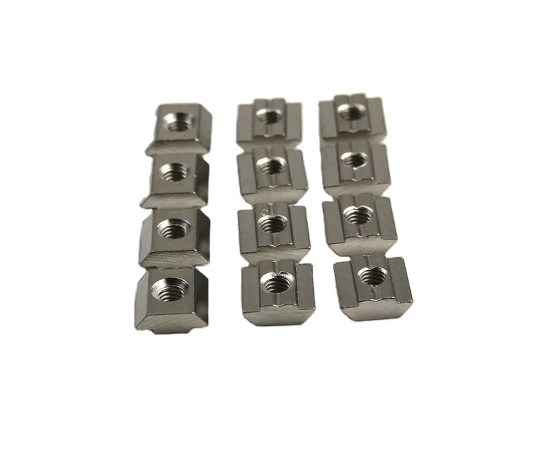 Factory Supply 30 -M8 European Standard Carbon Steel Pronged T Slot Nuts  T Sliding Nut Block