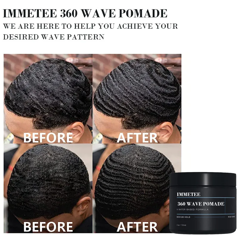 OEM/ODM Pomades & Waves Custom Wave Pomade Water Based Lasting Hold Styling Nourishes Low Moq Hair Gel Wave Pomade for men