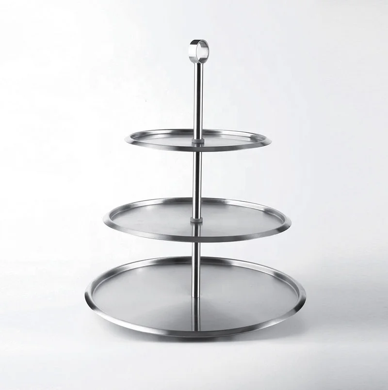 Wedding & Birthday 3 Tiers Stainless steel Serving Cake Stand Desserts Display Holder