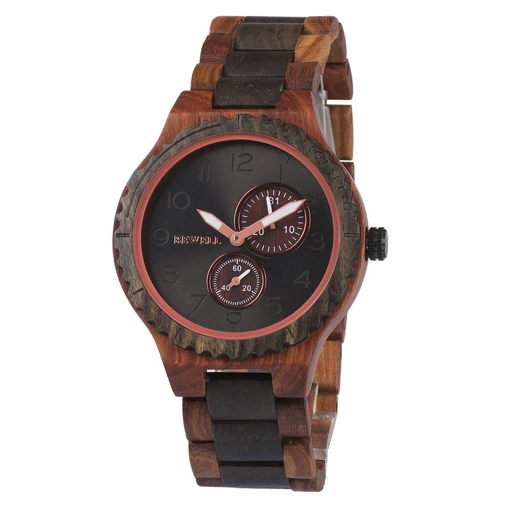 Handmade Custom Wood Quartz Watch Unique Design for Style-Conscious Customers