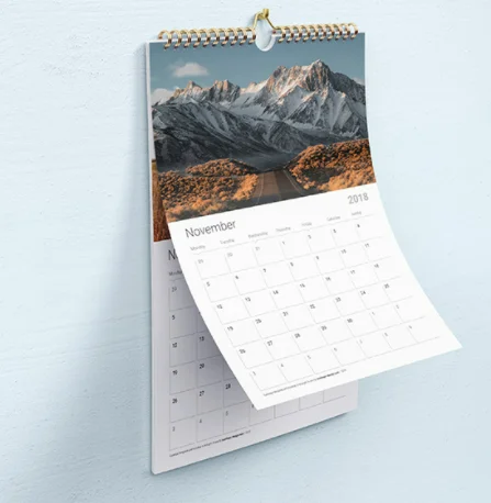 costom design size color printing 2022 wall calendar