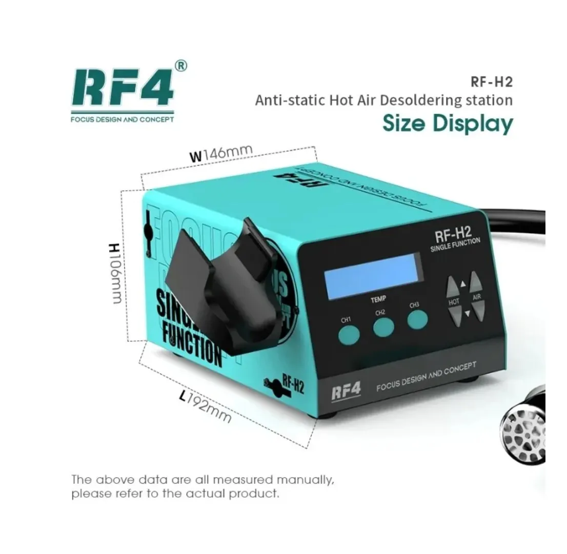 RF4 RF-H2 1000W Fast Desoldering Hot Air Gun Soldering Station Digital Display Intelligent BGA Rework Station To PCB Chip Repair