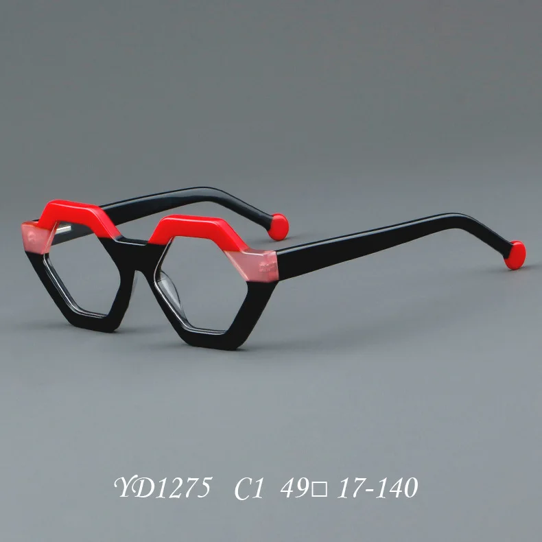 High-grade fashion colourful collocation acetate optical glasses frame personalised myopic glasses frame