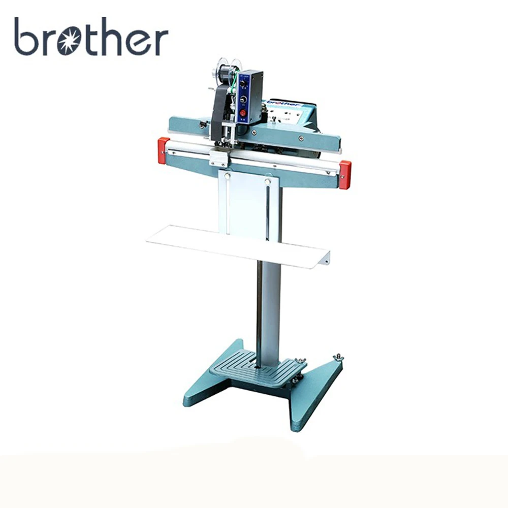 Brother Packing PFS-P450 Pedal Vertical Impulse Plastic Bag Sealer With Expire Date Printing Sealing Machine