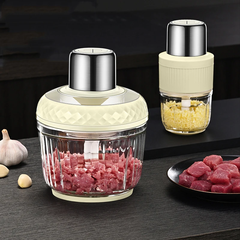 Hot Sales New Design Blades Pure Copper 3L 5L Meat Chopper Vegetable Home Glass Stainless Steel Electric Meat Grinder