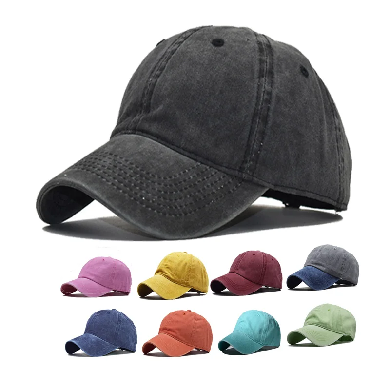 Ready to ship wholesale fast delivery blank cheap custom vintage acid wash adult kids parent-child sport baseball cap hat