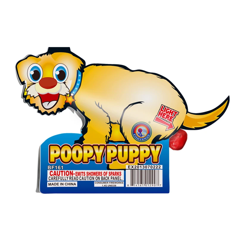 Factory Price Hot Selling Poopy Puppy Novelties Pyrotechnic Toys Flame  Fireworks