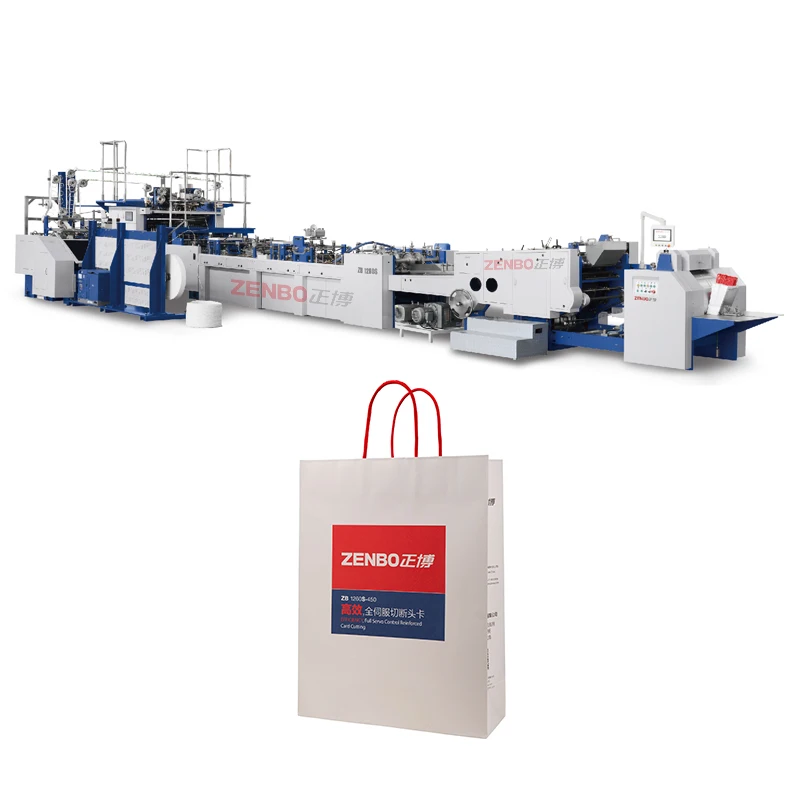 fully automatic sheet feeding paper bag making machine for Environmental brown khaki paper bag ZB1260S-450