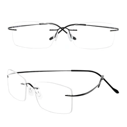 1001 frameless rimless flexible titanium eyeglasses