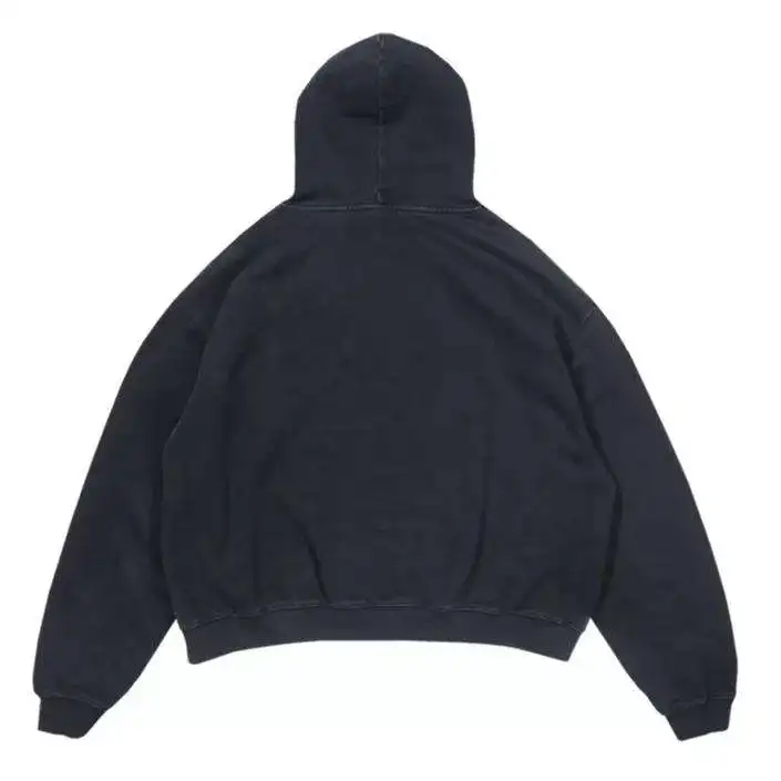 fashionable 420 gsm pull over hoodies men heavy distressed wholesale hoodies oversized stone vintage washed hoodie blank