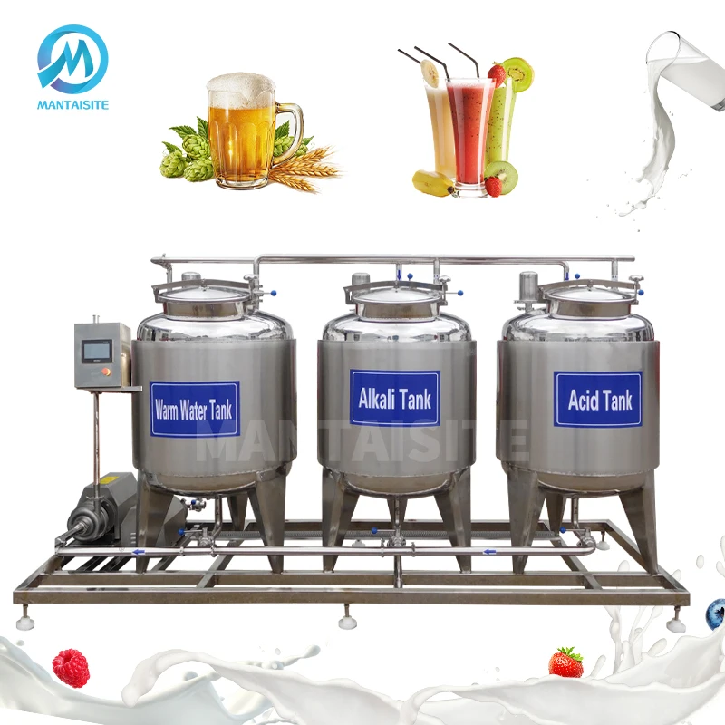 CIP Cleaning Unit Price System Clean In Place Food Grade Stainless Steel CIP Cleaning System for Milk Processing Line