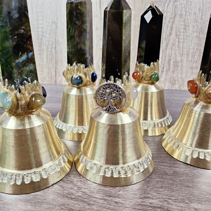 Wholesale Witchcraft Supplies Vintage Magic Gift Energy Crystal Stone Feng Shui Handbell