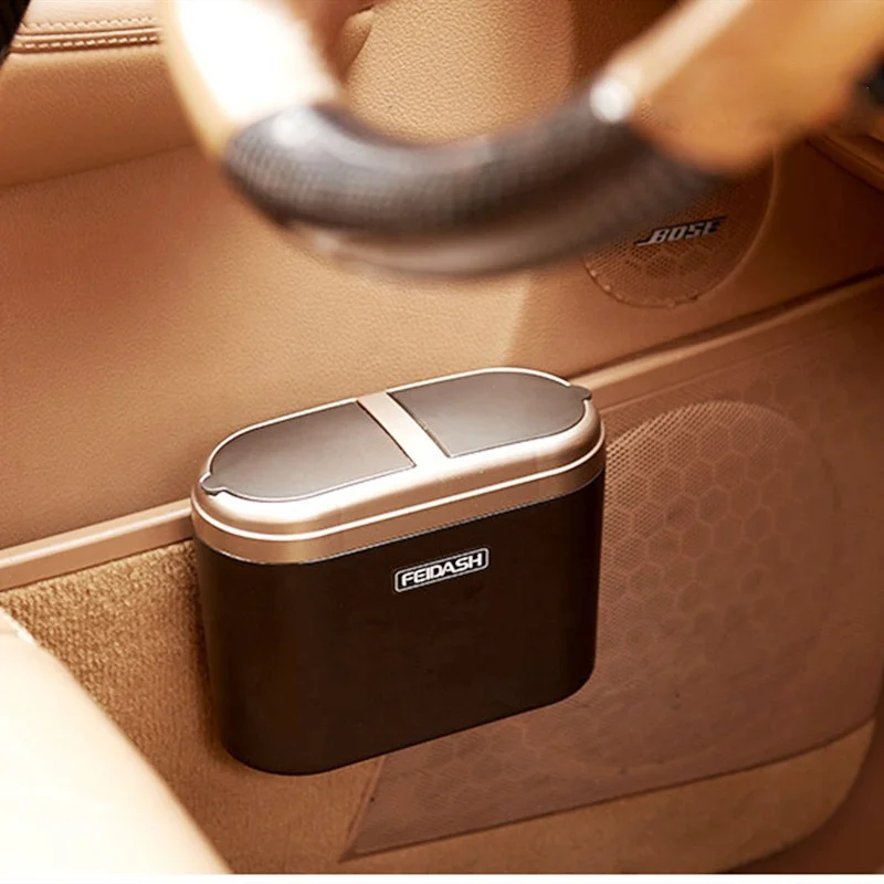 Home Cleaning Tools Trash Bin 0.8 L Mini Car Dust Kitchen Worktop Waste Bins Rubbish Trash Can Bucket