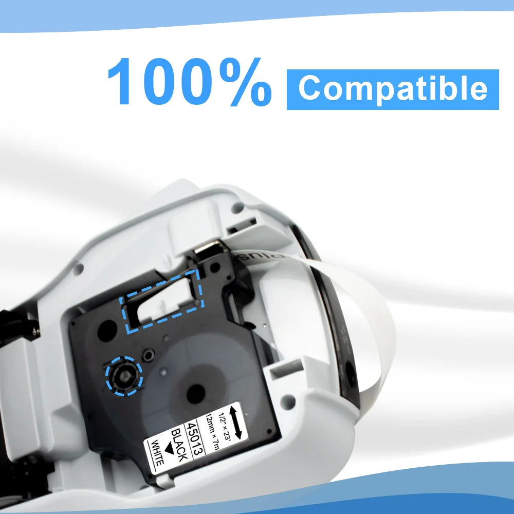 Labelwell 6/9/12/19/24 мм 45013 этикетка совместимая с Dymo D1 45010 43613 40913 45803 53713 лента для этикеток LM 160 280 210