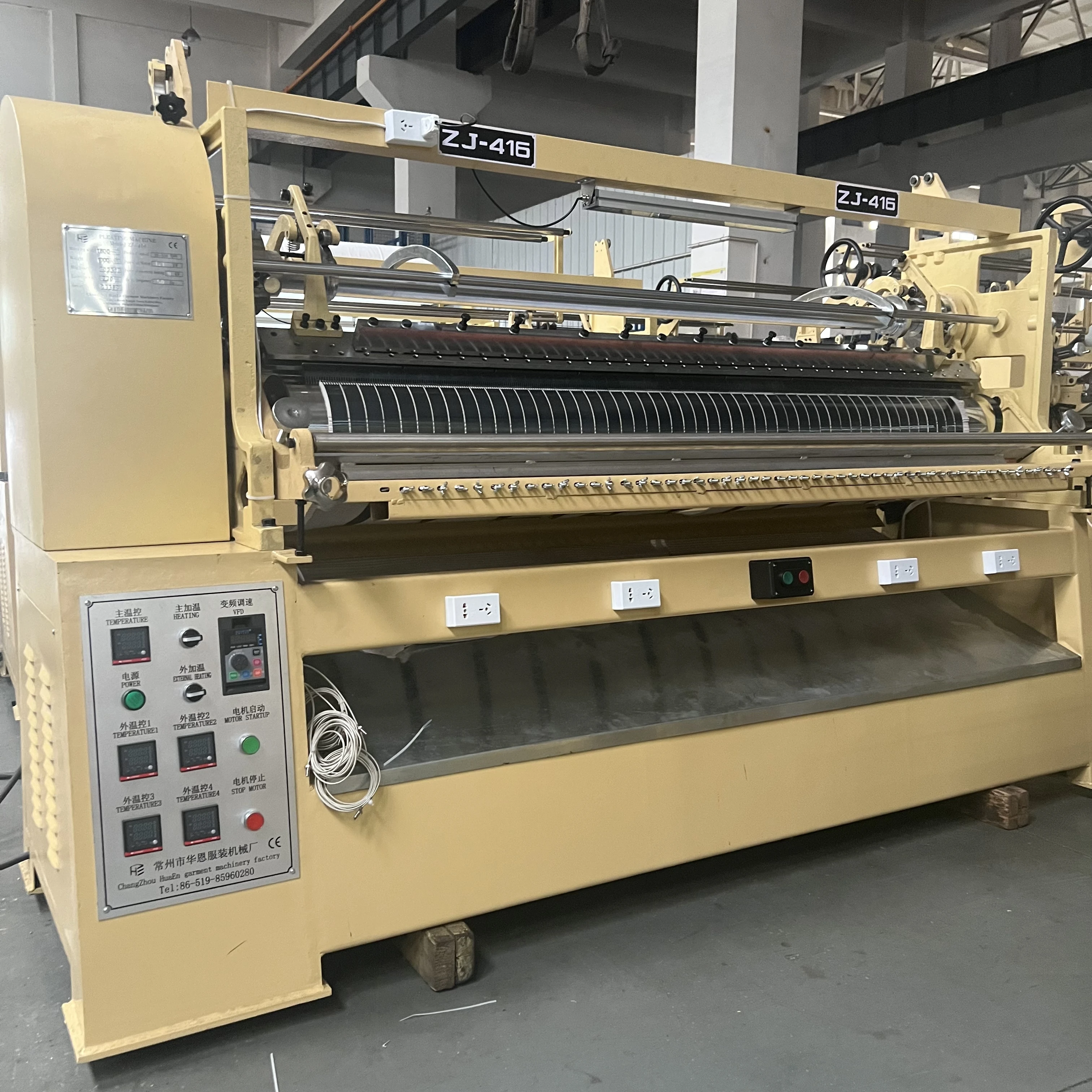 HuaEn Pleating ZJ-416 Tiny vertical Pleating machine for dress skirt pleating machine