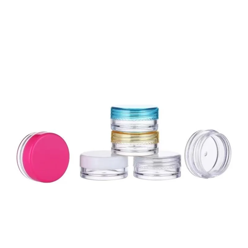 mini 3g 5g 10g 15g 20g white clear yellow green black pink color Plastic PP Cream Jar