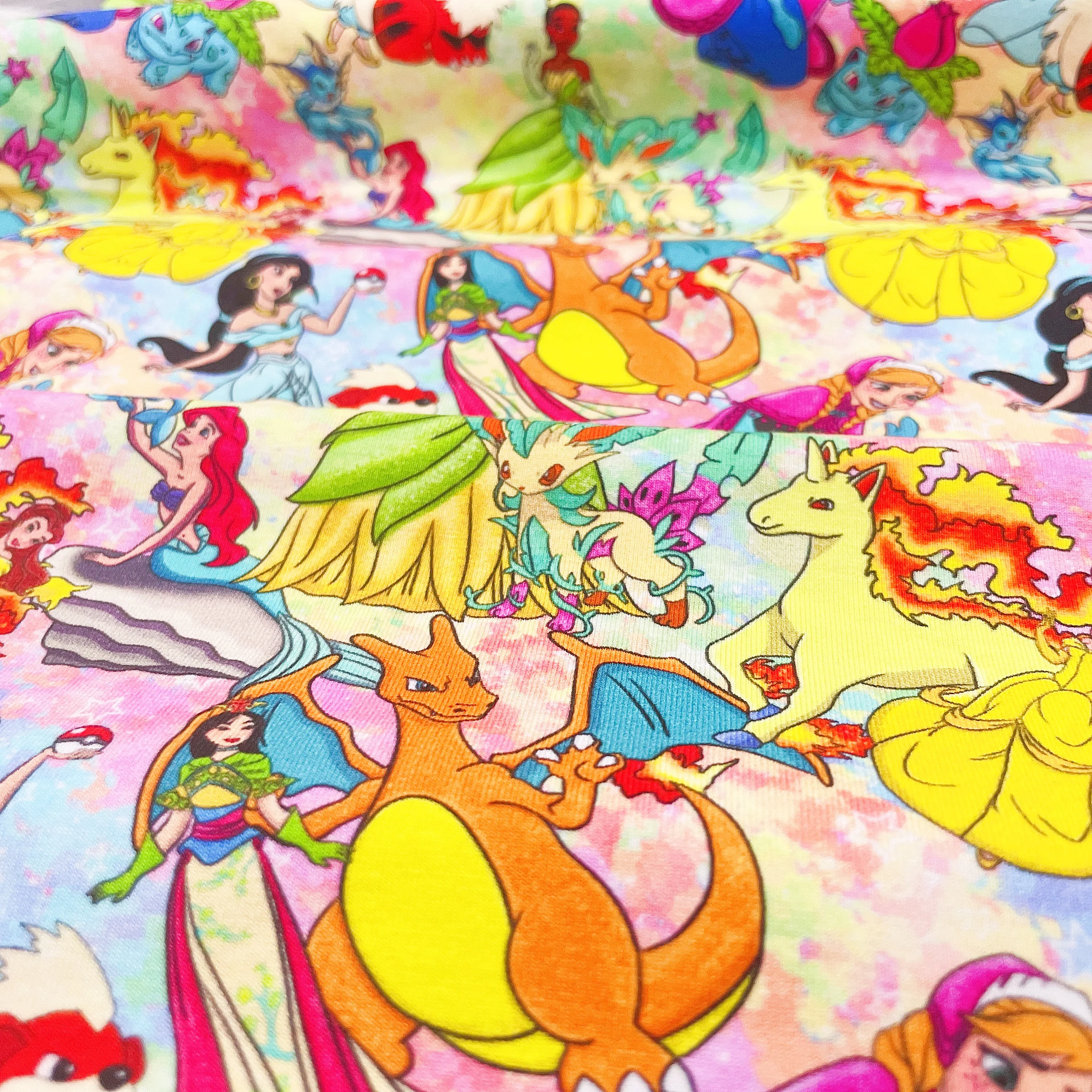 Custom printed 240gsm cotton jersey fabric