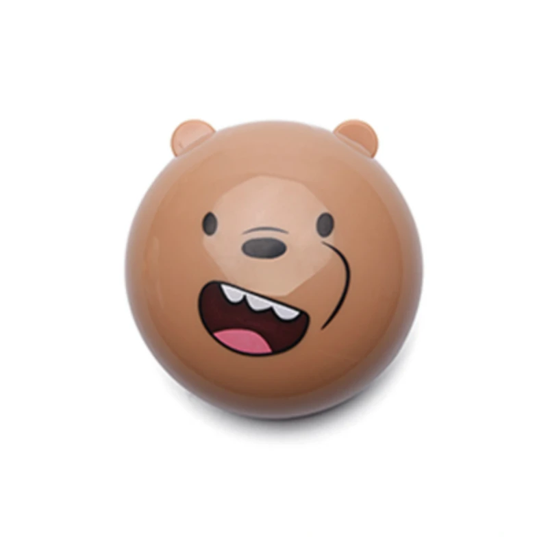 High Quality Cute Cartoon Contact Lenses case Mate Box Color Round Brown Bear Shape Portable