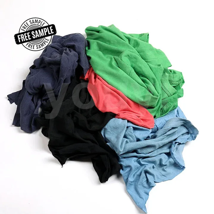 Cutting Used Clothes Industrial Cotton Cleaning Wiping Rags Textile Fabric Waste T Shirt Used Cotton Rags Industrial Rags
