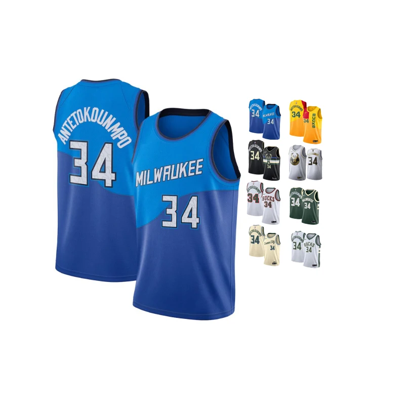 2020 2021 bucks 34 palyer uniforms Milwaukee city giannis antetokounmpo greece basketball jersey