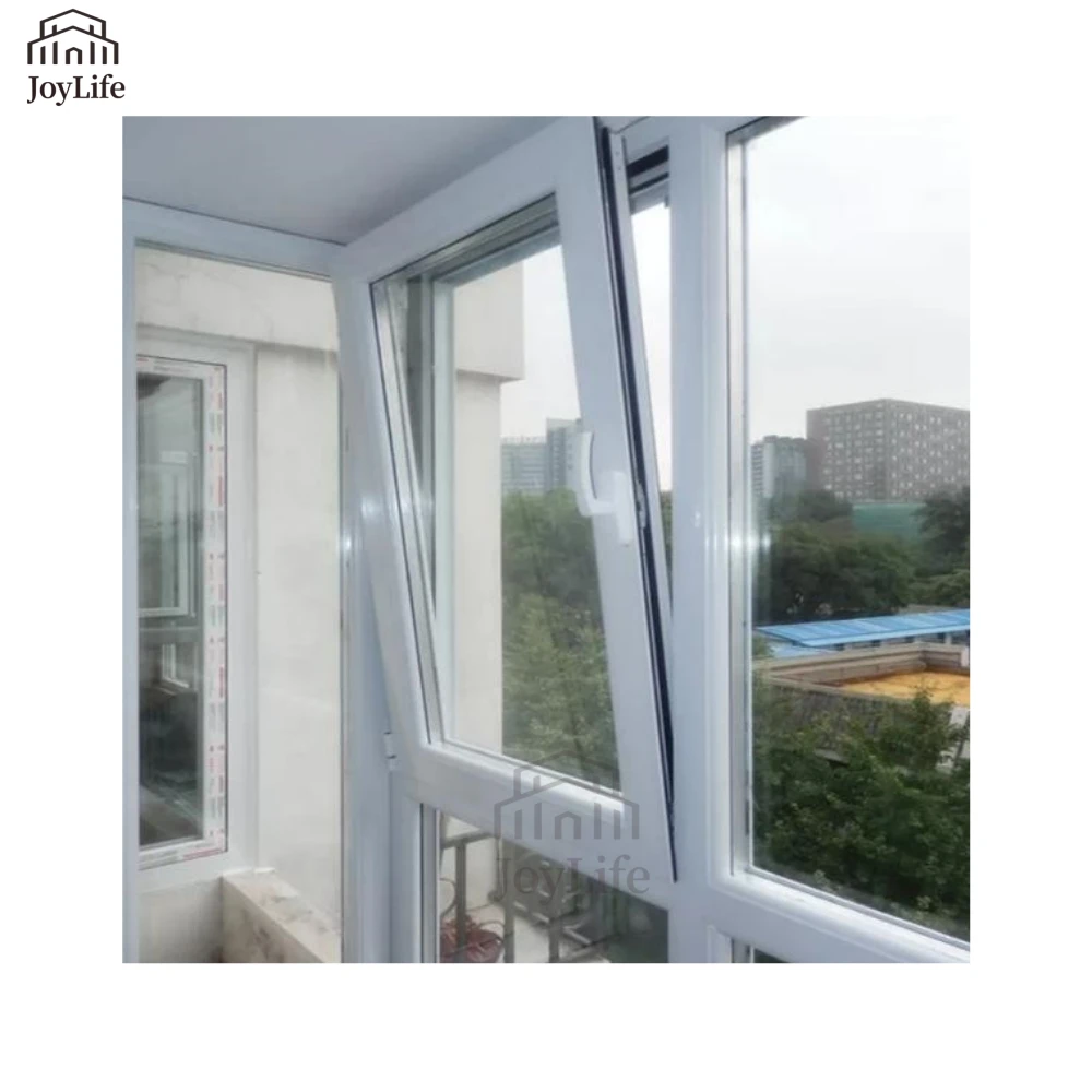 Factory Prive UPVC Swing Casement Windows Tilt and Turn Inward Opening PVC for Villa or Apartment Horizontal Opening Pattern