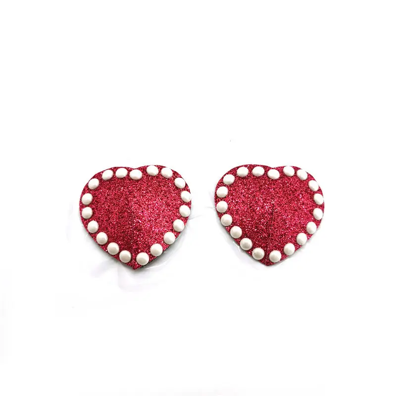 Factory Wholesale New Design Pearl Glitter Nipple Cover Reusable Self adhesive Nipple Covers