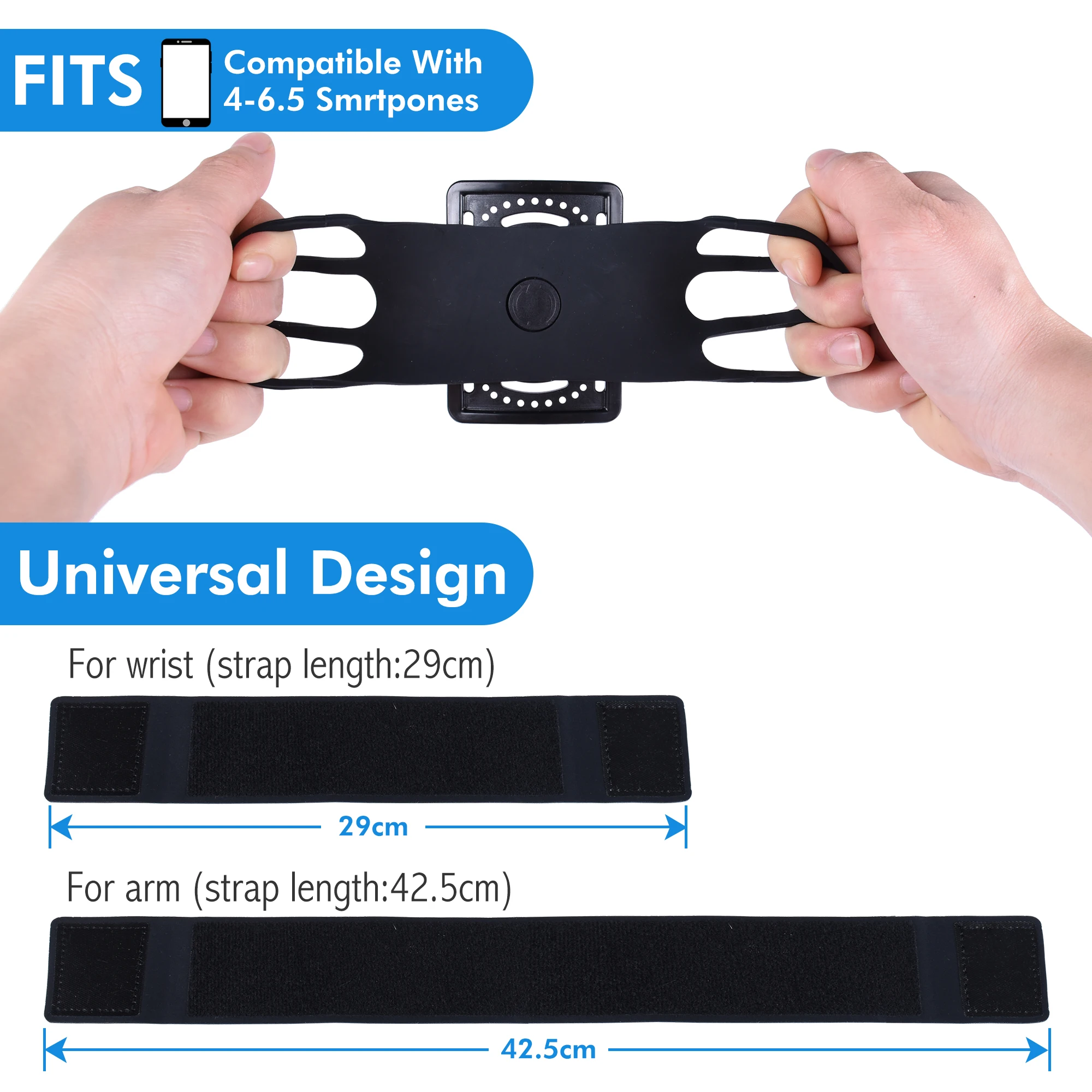Hot Zone Custom Sports Outdoor 360 Degree Rotation Fitness Running Silicone Phone Armband