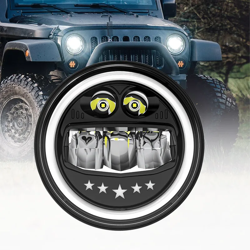 Drl Angel Eyes Headlights Offroad Automotive Fron Light Car Led Headlight For Bmw