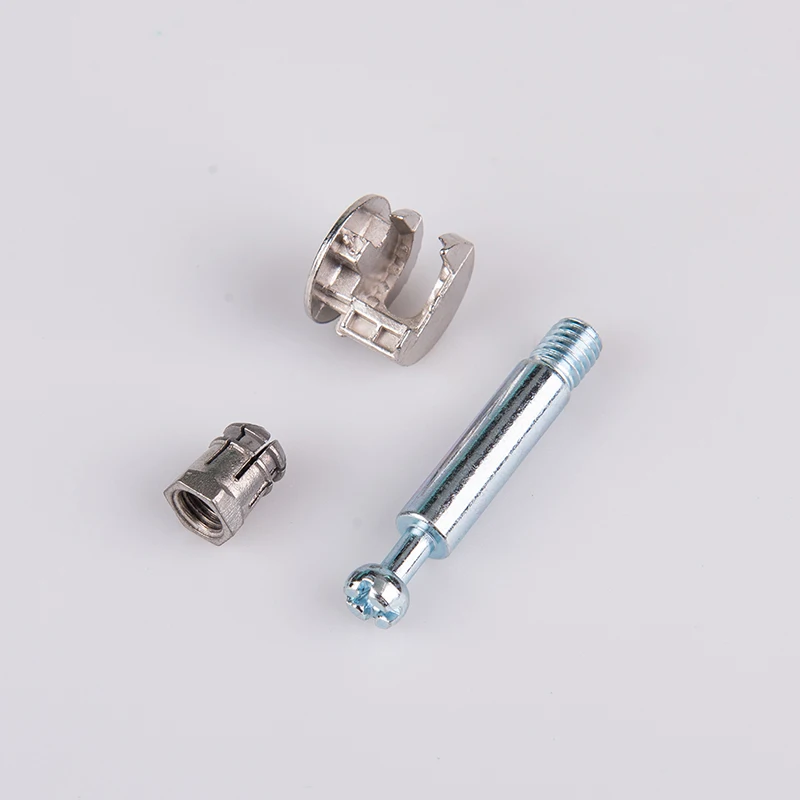 Zinc Alloy Double Ended Eccentric Cam Wheel Connecting Bolt Dowel Knock Dowel Cabinet Furniture Panel Joint Dowel