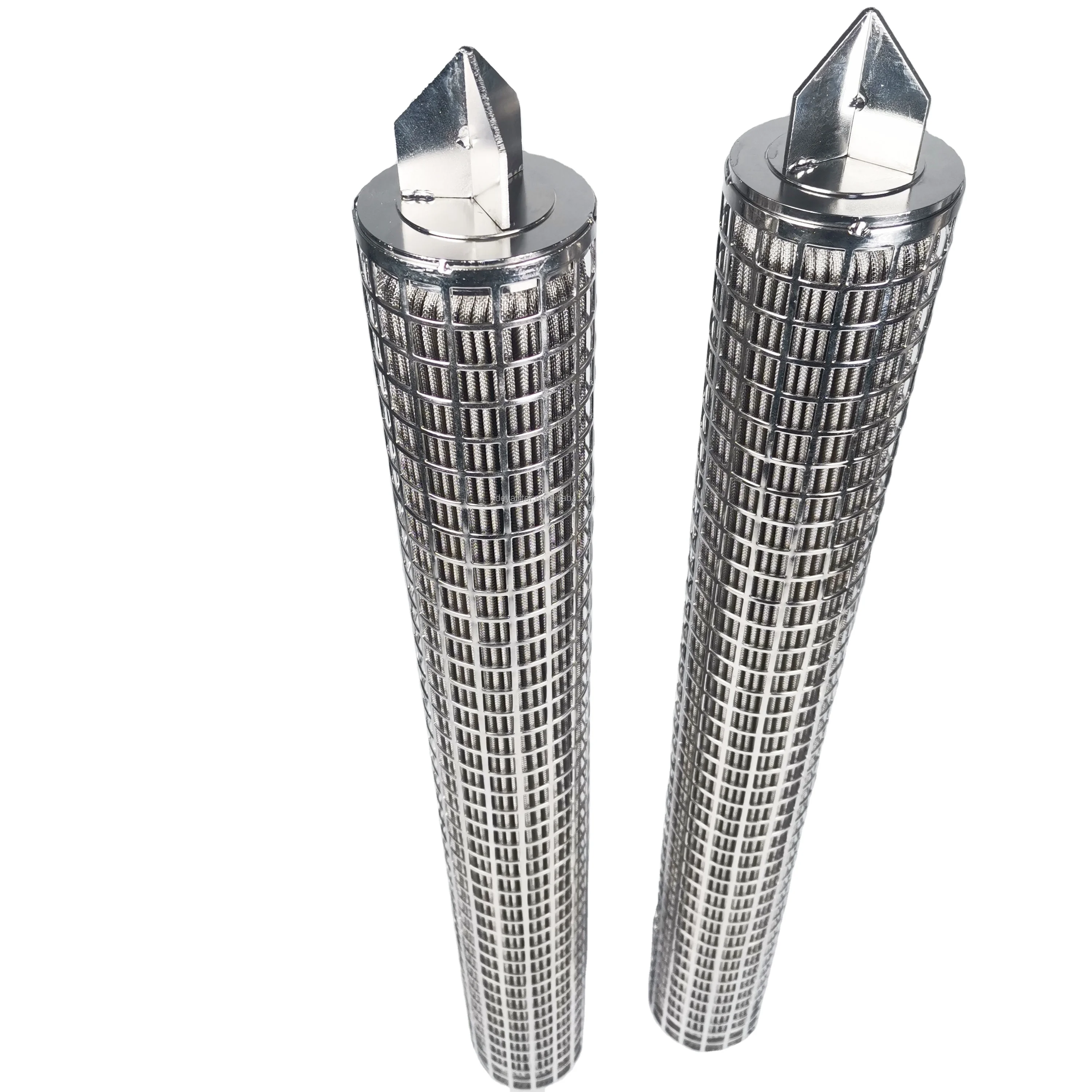 Deya factory price ss304 ss316 pleated filter cartridge 222 with fin type adaptor for water filter cartridge