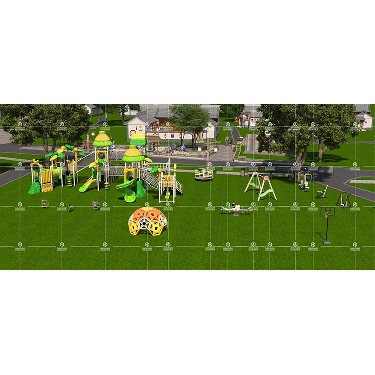 QiaoQiao High Quality Double Seats Outdoor Seesaw Park Playground Iron Seesaw for Kids