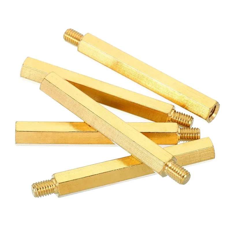 M5 Standoff Screws Brass Hex PCB Standoffs for Motherboards Computer Cases Circuit Boards Electronics Gold Tone