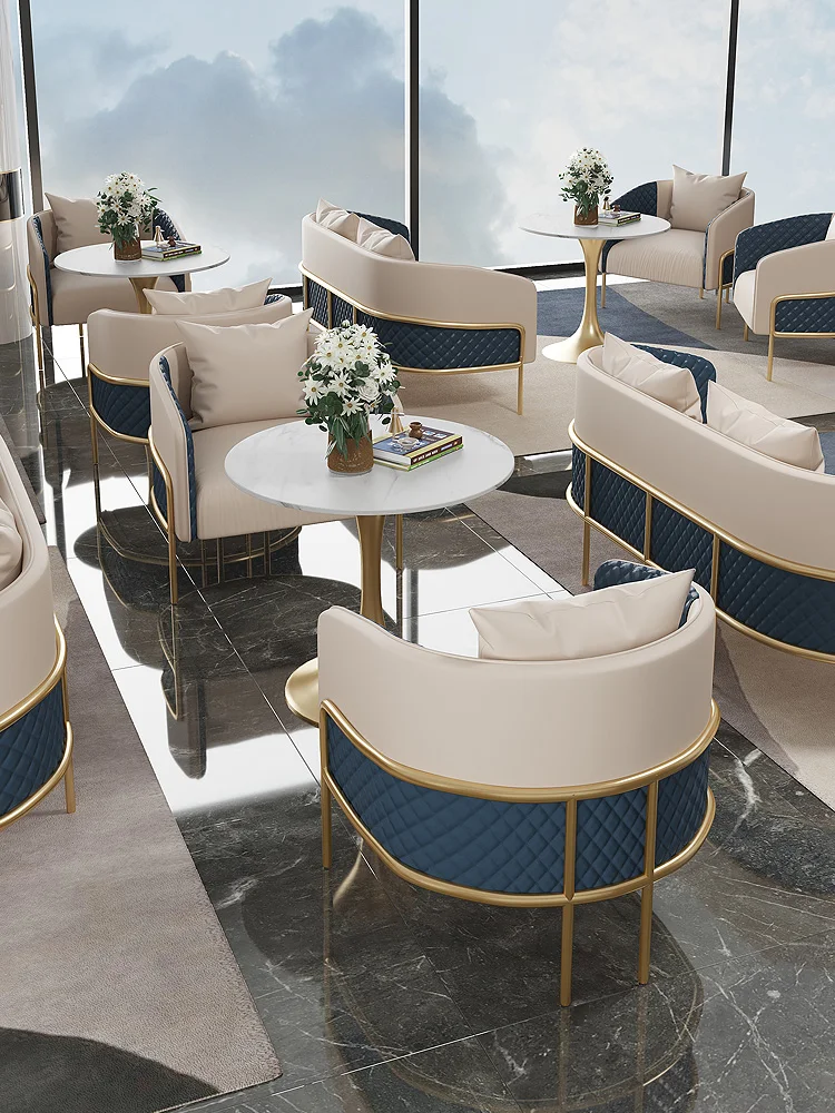 Dessert milk tea coffee shopping restaurant reception booth sofa modern table and chair