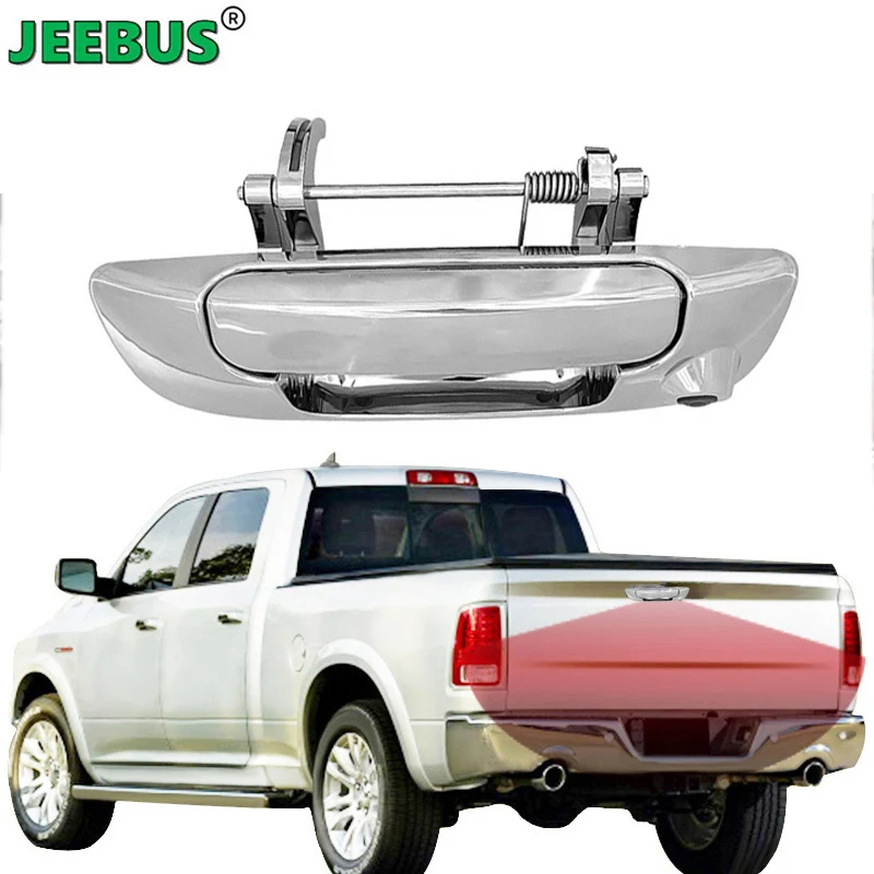 JEEBUS Pickup Truck Camera HD Waterproof Night Vision Wide Angle Tailgate Reverse Backup Camera for Dodge Ram