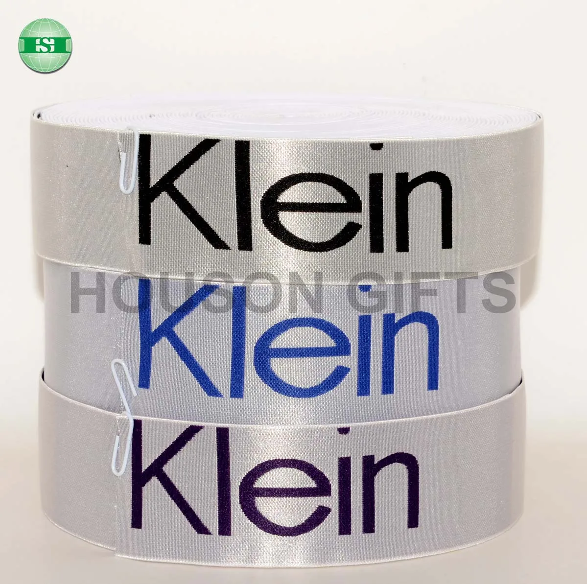 Customised woven logo nylon elastic band 3.5cm 35mm maroon color comfy spandex tape