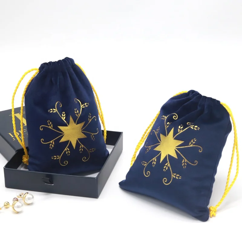 Recyclable Wholesale Fabric Gift Bags Drawstring Bag Puzzles Tarot Packing Gift Velvet Pouch
