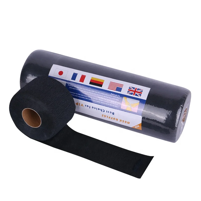 Factory Direct Waterproof Black Barber Shop Neck Paper Disposable Neck Tapes Strips for Haircutting Beauty Salon Tools