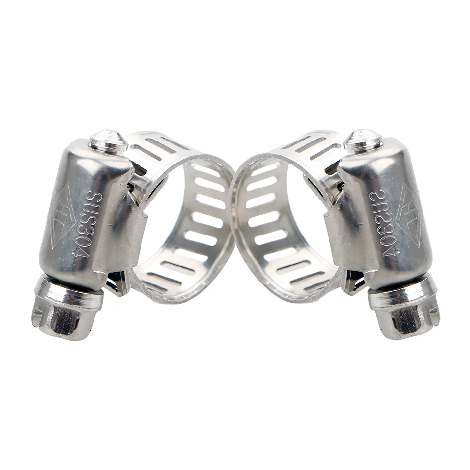 High Quality Germany American Type 304 Stainless Steel Adjustable Pipe Clamp Hose Clamps