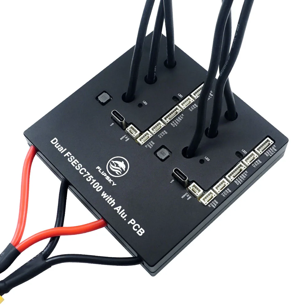 Flipsky 100A 75 В двойной 75100 FSESC с алюминиевым контроллером PCB для скутера/скейтборда/контроллера скорости/Ebike
