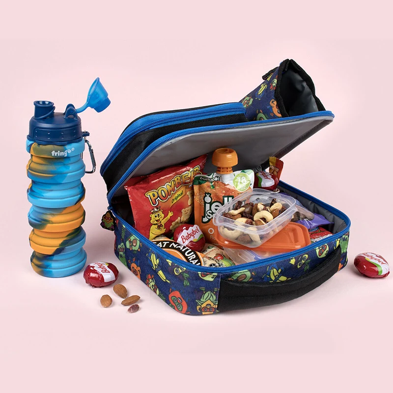 Customize Kids Lunch Bag Thermal Insulated Nursery School Food Carrier Square Toddler Bag Toddler Lunch Bag