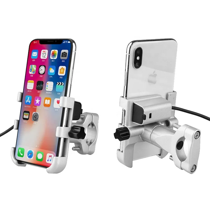 WHEEL UP 12-24V Motorcycle Bike Bicycle Ebike GPS Phone Holder Smart Cell Phone Charger Holder on Handlebar 19-30mm