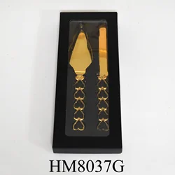 Steel wedding cake cutting knife kitchen silver cake shovel cutter set